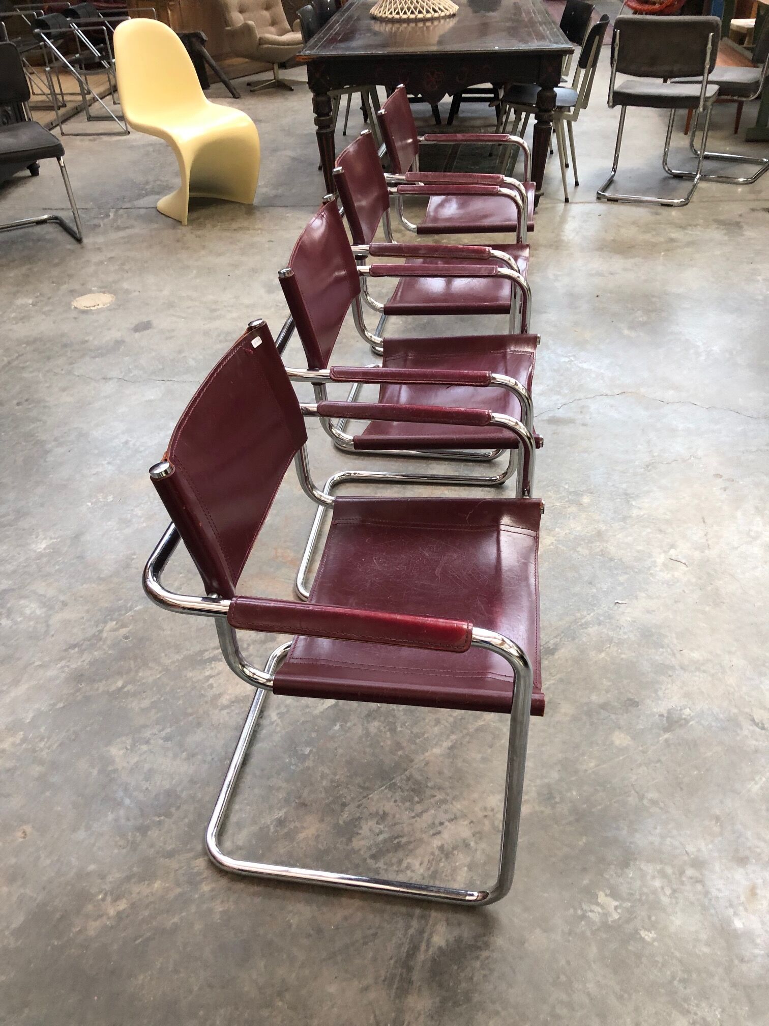 Suite of 4 chairs MG5 by Matteo Grassi for Centra Studi 1980