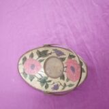 Empty pocket basket in brass and ceramic