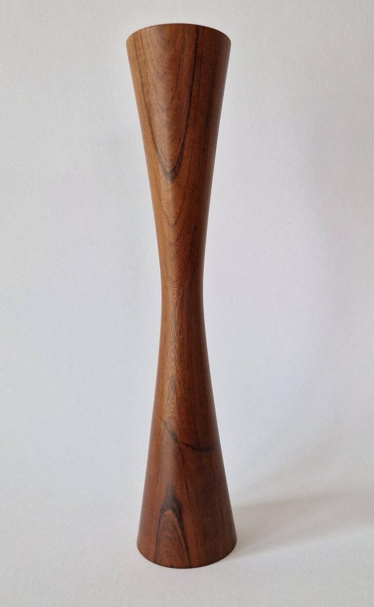 Midcentury Rare Rosewood Candleholder Casa Finland, Brazil, 1970s