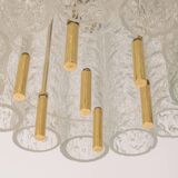 Pair of Murano glass tube pendants by Doria, Germany, 1960s.