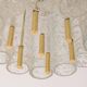 Pair of Murano glass tube pendants by Doria, Germany, 1960s.