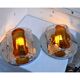 Pair of sconces Mazzega bicolor murano glass 1970