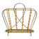 Rare Mid Century Modern magazine rack made of solid brass and genuine bambo