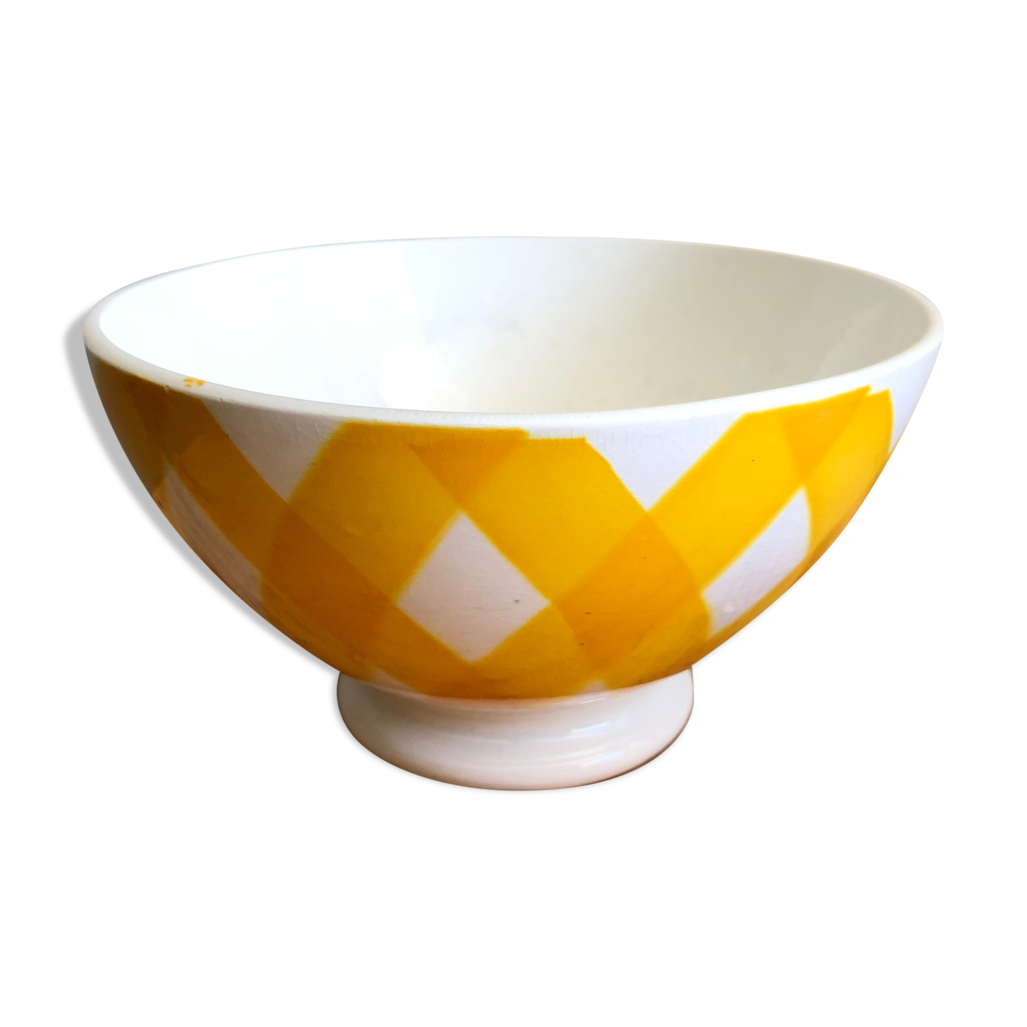 Ancient yellow Digoin bowl