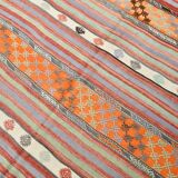 5x8 Orange & Red Striped Vintage Kilim Rug, 173x255Cm SK 32784