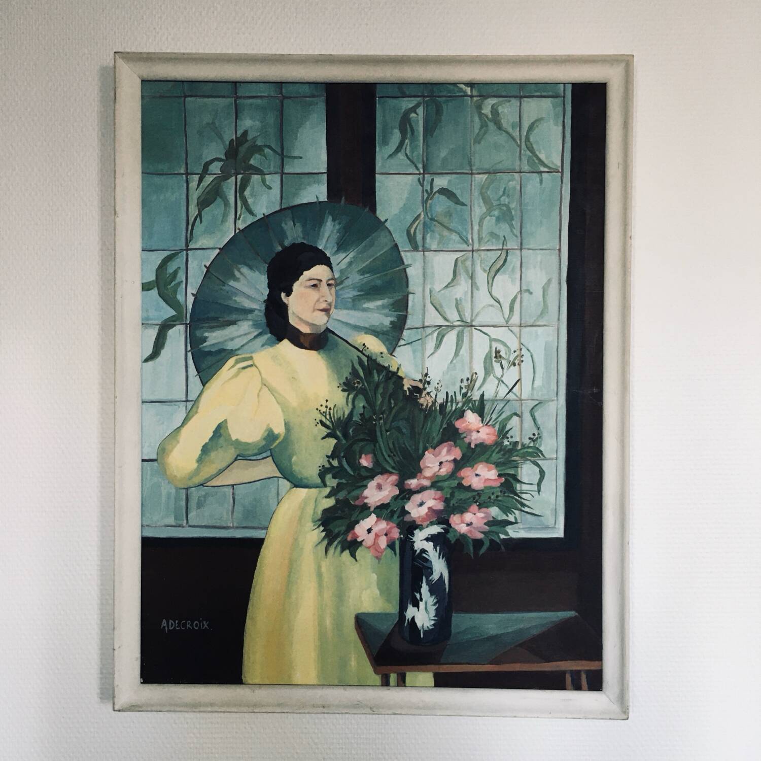 Woman with a parasol painting