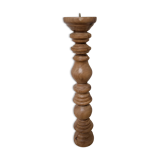 Turned wooden candlestick