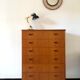 Scandinavian vintage teak stamped dresser 60s