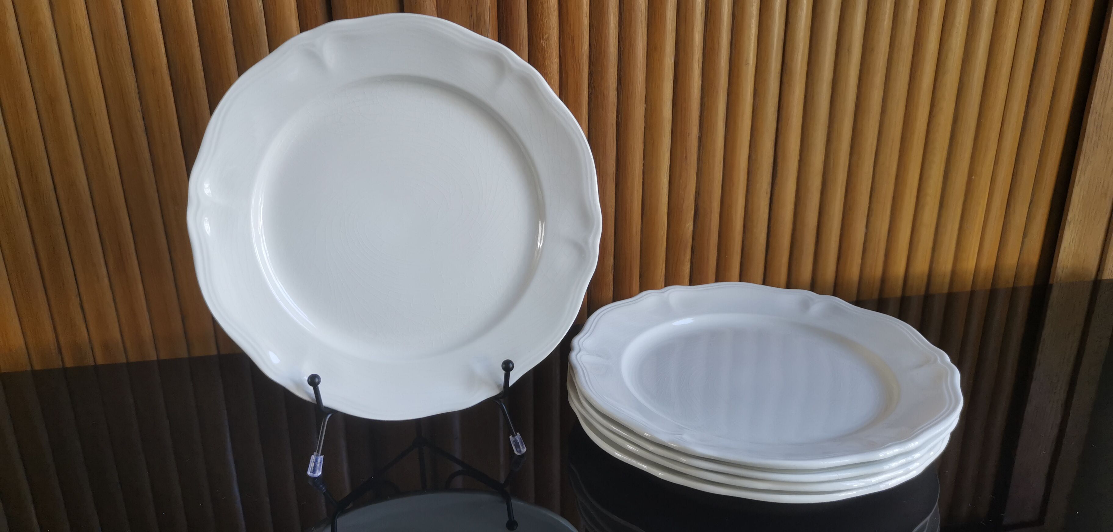 5 Dessert plates 22cm Sarreguemines France