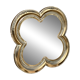 Clover mirror in patinated gold metal Diam 66 cm