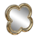 Clover mirror in patinated gold metal Diam 66 cm