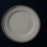 Assiette plate en faïence de Digoin Sarreguemines modèle Arcole diam 23,5 cm