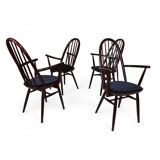 Set of 4 Windsor chairs, mahogany, 1960
