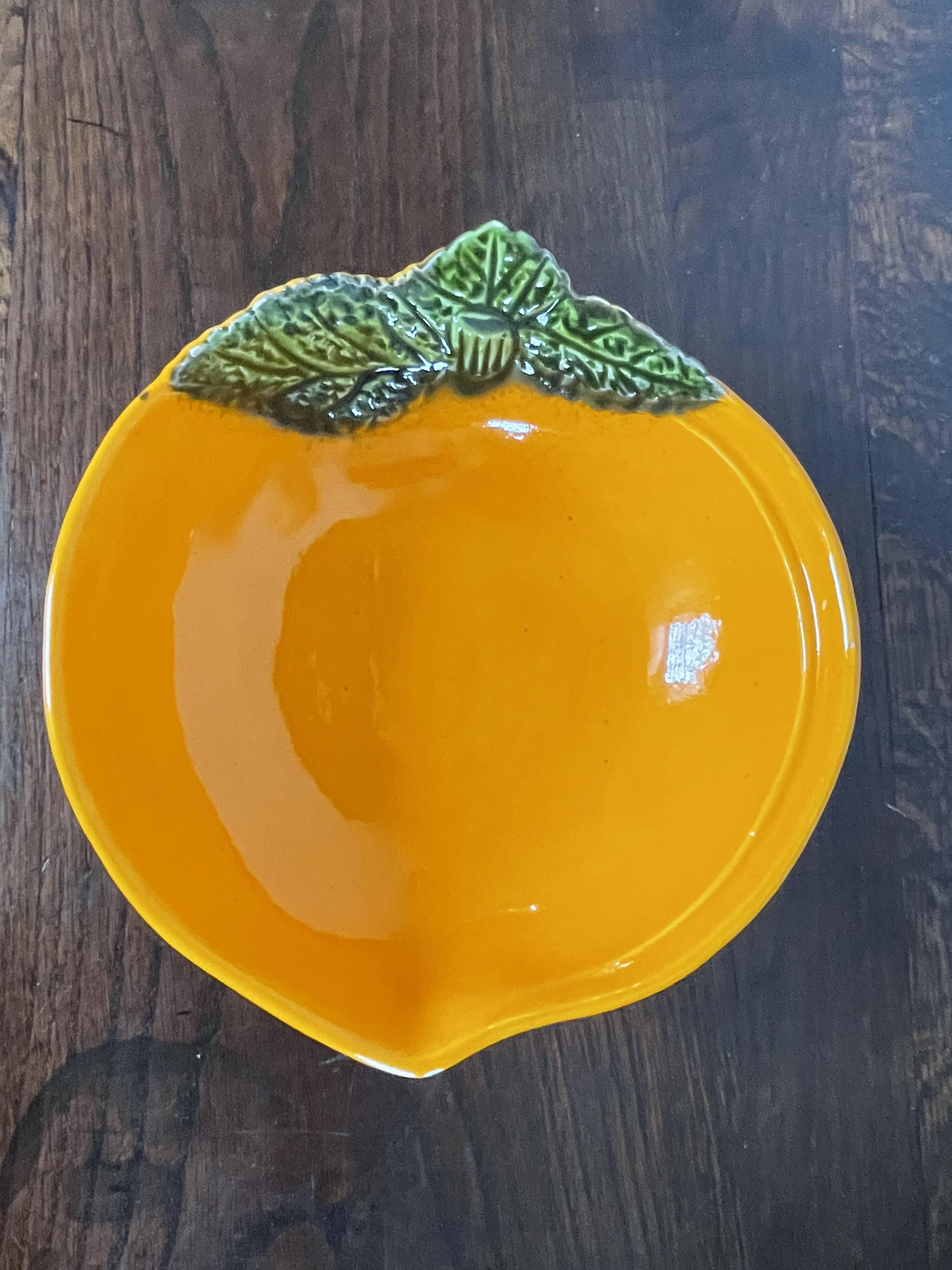 Orange slip salad bowl