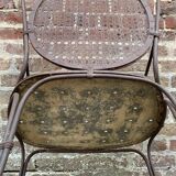 Fauteuil de jardin ancien Napoléon III vers 1880