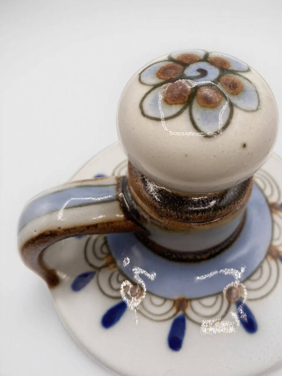 Ken Edwards El Palomar Tonala Mexican Pottery Decanter - Hand Painted Birds