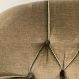 70s toad armchair in green velvet