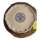 Superbe ancien plat à tarte en faience  MODELE Rouen,