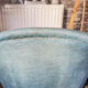Vintage toad armchair blue velvet 70s