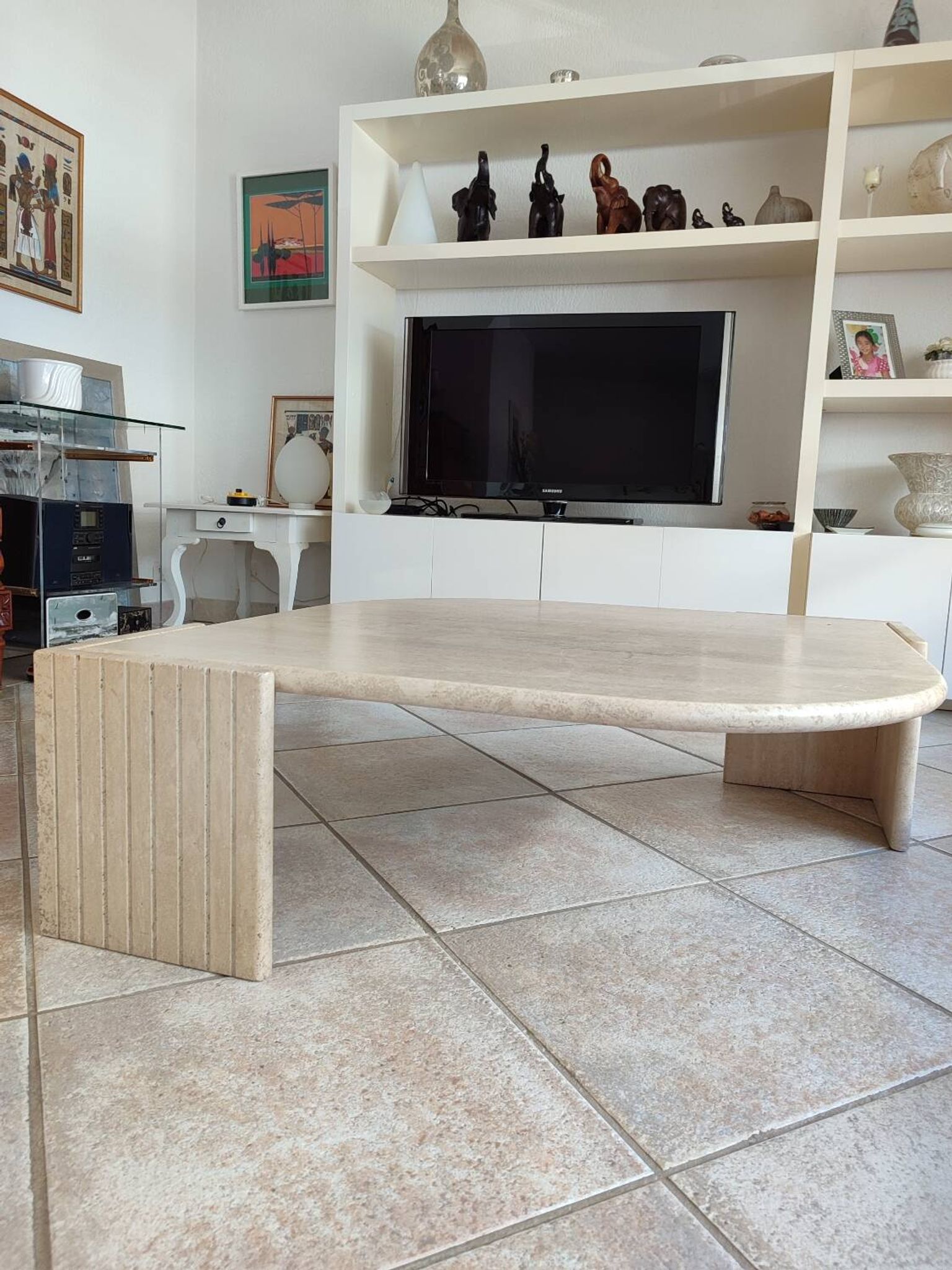 Table basse en travertin
