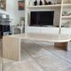 Travertine coffee table