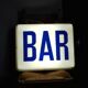 Old bar illuminated sign