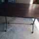 110cm bistro table with solid wood top