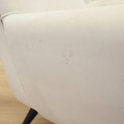 White armchair, Italian design, 1980s, production: Italy