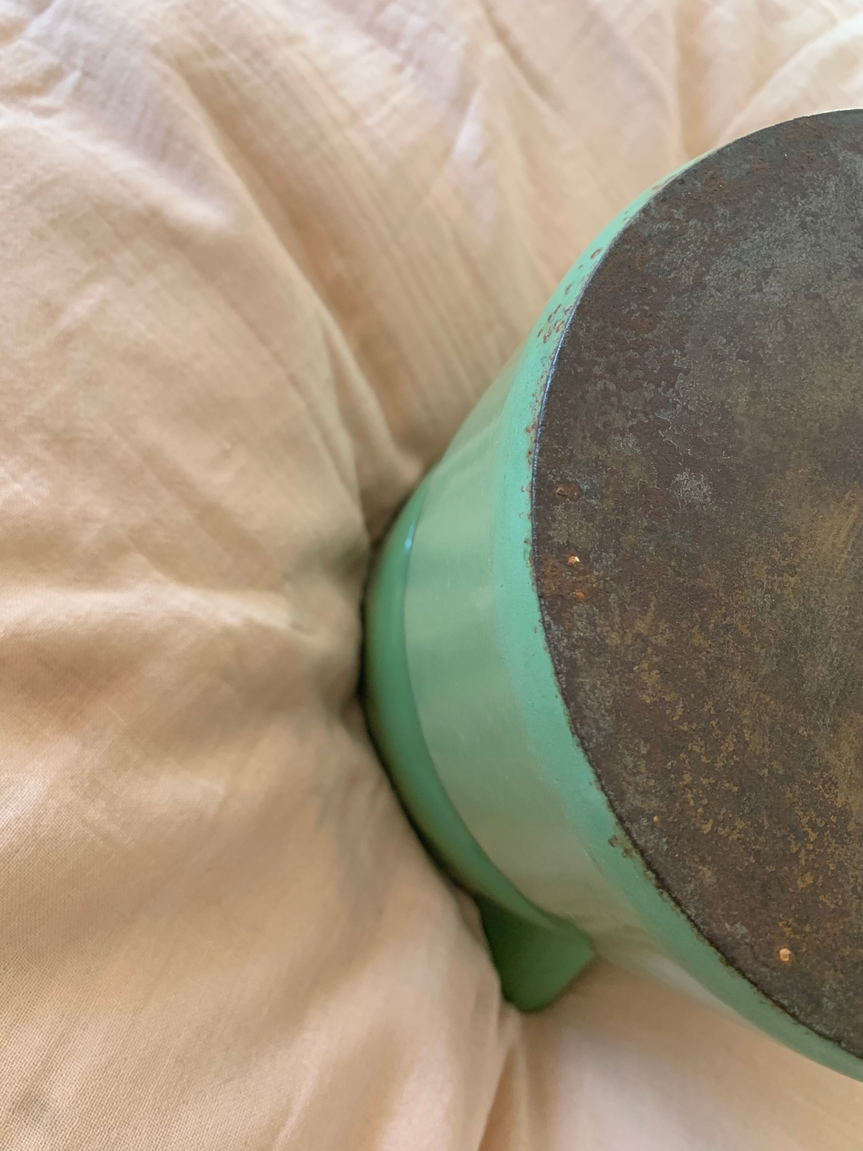 Enamelled cast iron pitcher 1950