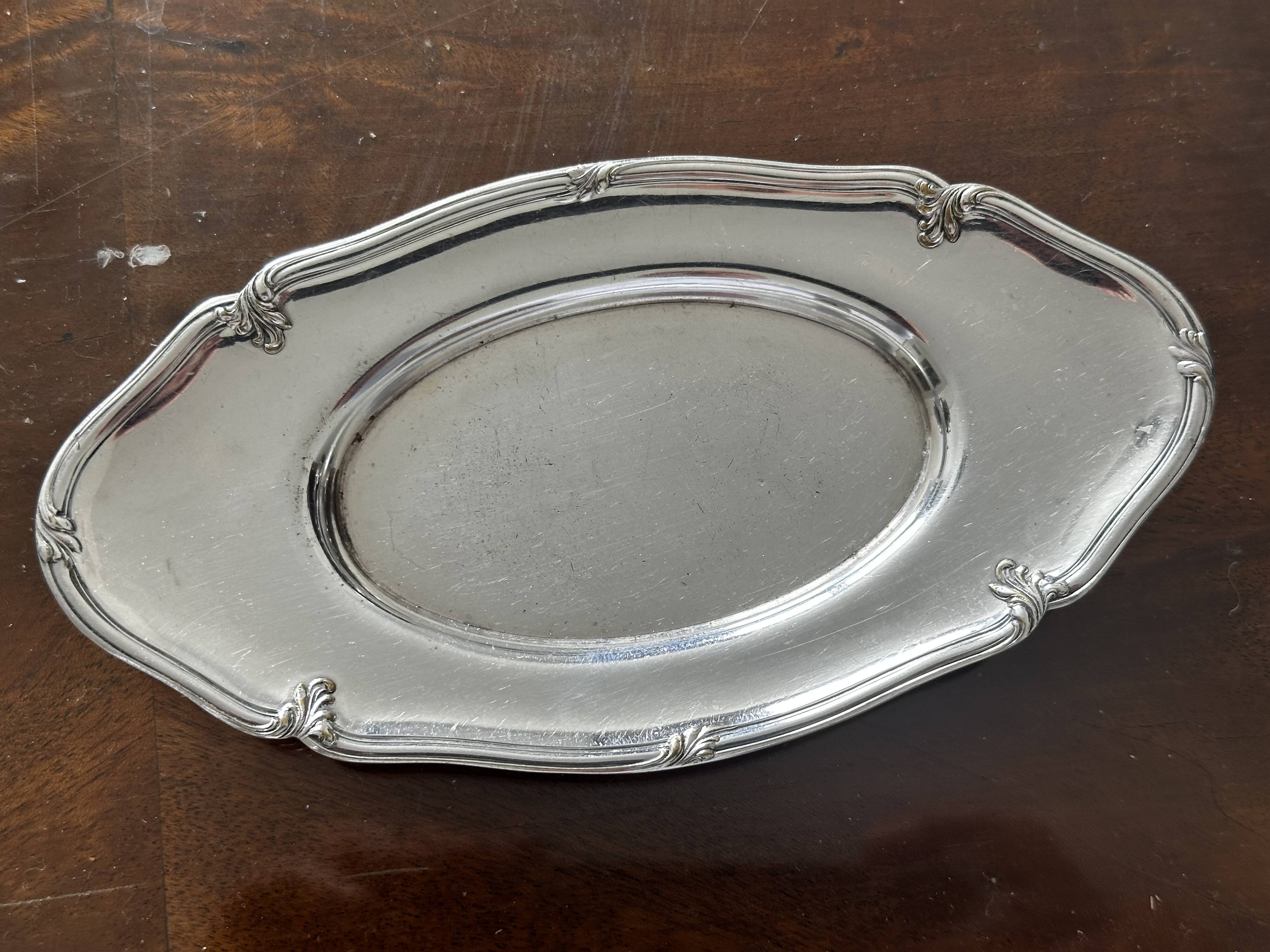 Small Silver-Plated Metal Hors d'oeuvre Dish HOKA 16 cm / 8 cm