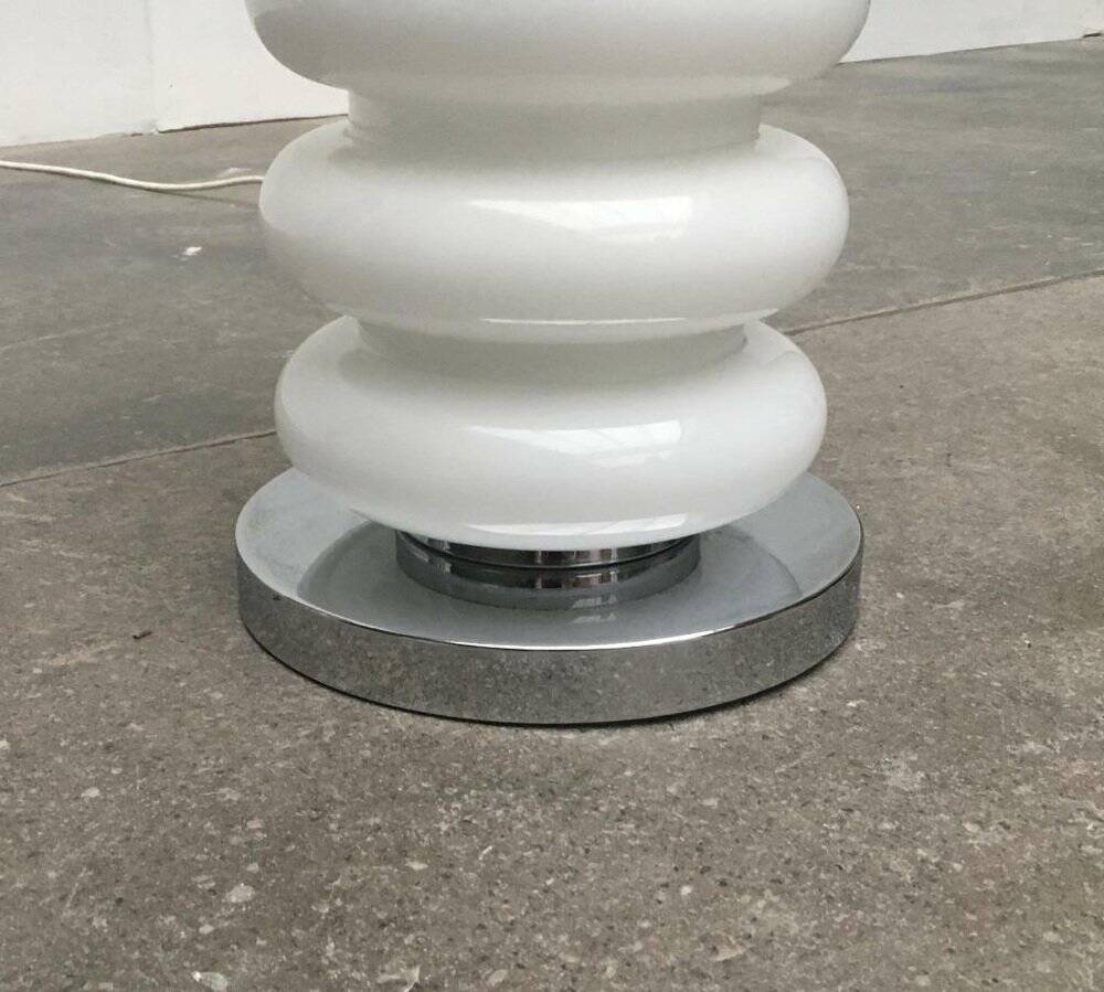 Mid-century space age glass floor lamp by Carlo Nason for JBS, 1960s.