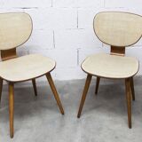 Pair of Baumann chairs No. 831 G1 "design Max Bill" 1960