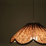 Suspension with printed floral design Françoise "auburn flowers"