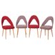 Chaises Mid-Century en hêtre, tchèque, années 1950, ensemble de 4