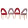 Mid-Century Chairs in Beech, Czech, 1950s, Set of 4