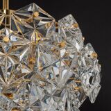 Chandelier, Brass and Crystal Glass by Kinkeldey, Germany, 1970s