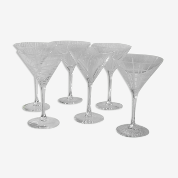 6 crystal cocktail glasses decor size and grave