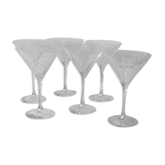 6 crystal cocktail glasses decor size and grave