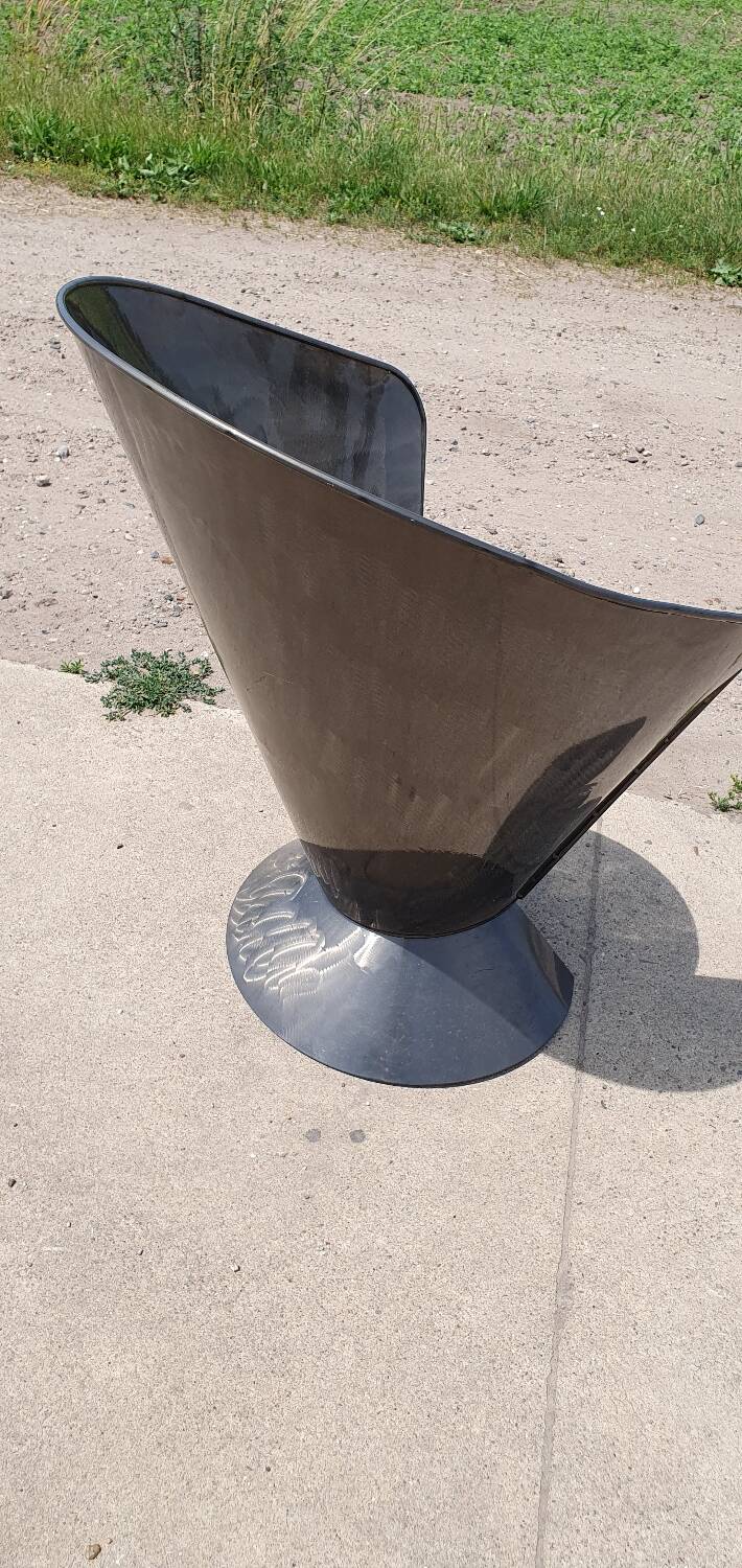 Vintage metal cone chair industrial