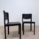 Pair of Matteo Grassi chairs in black leather – Italian design