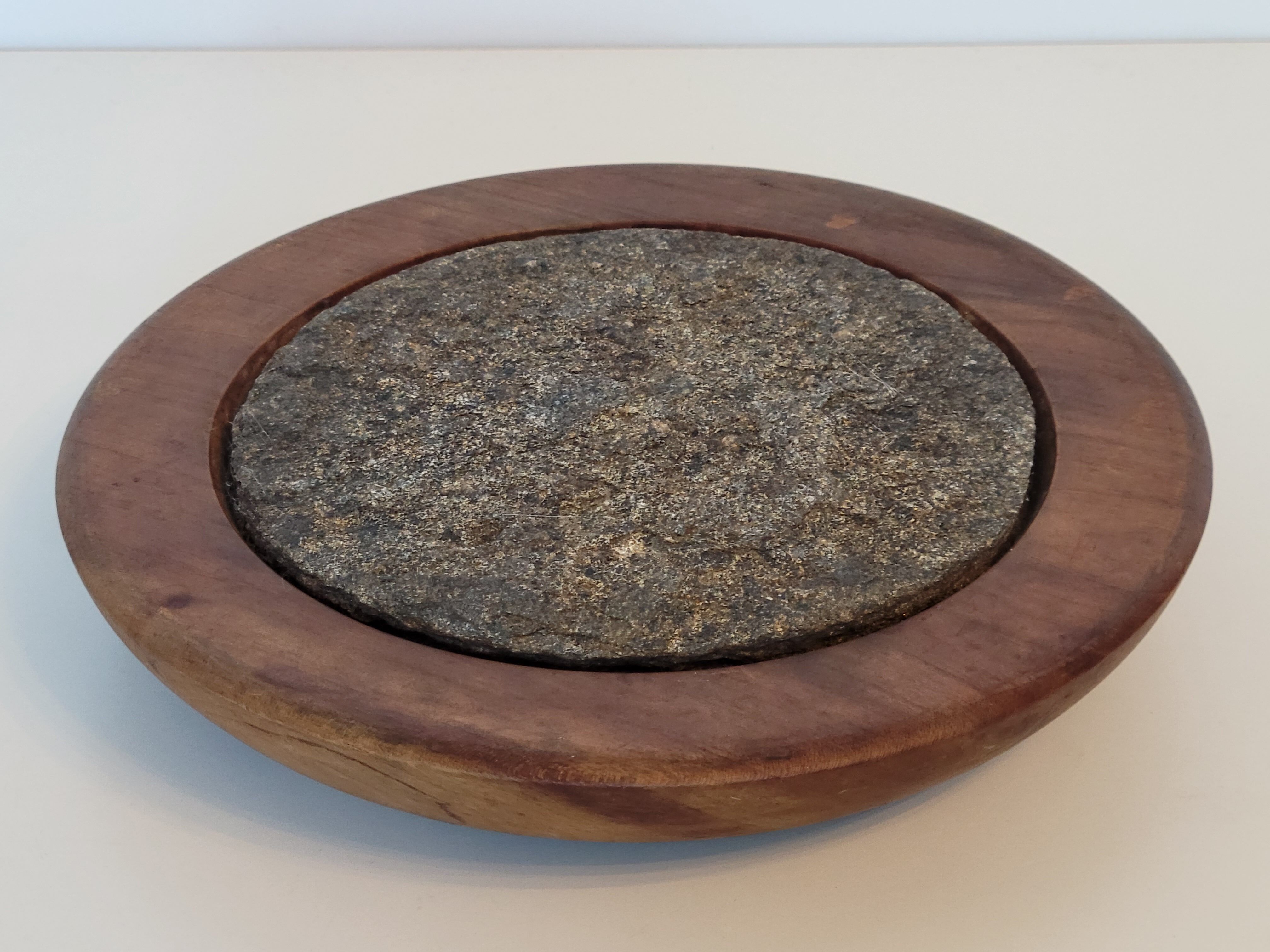 Stone and turned wood trivia signed