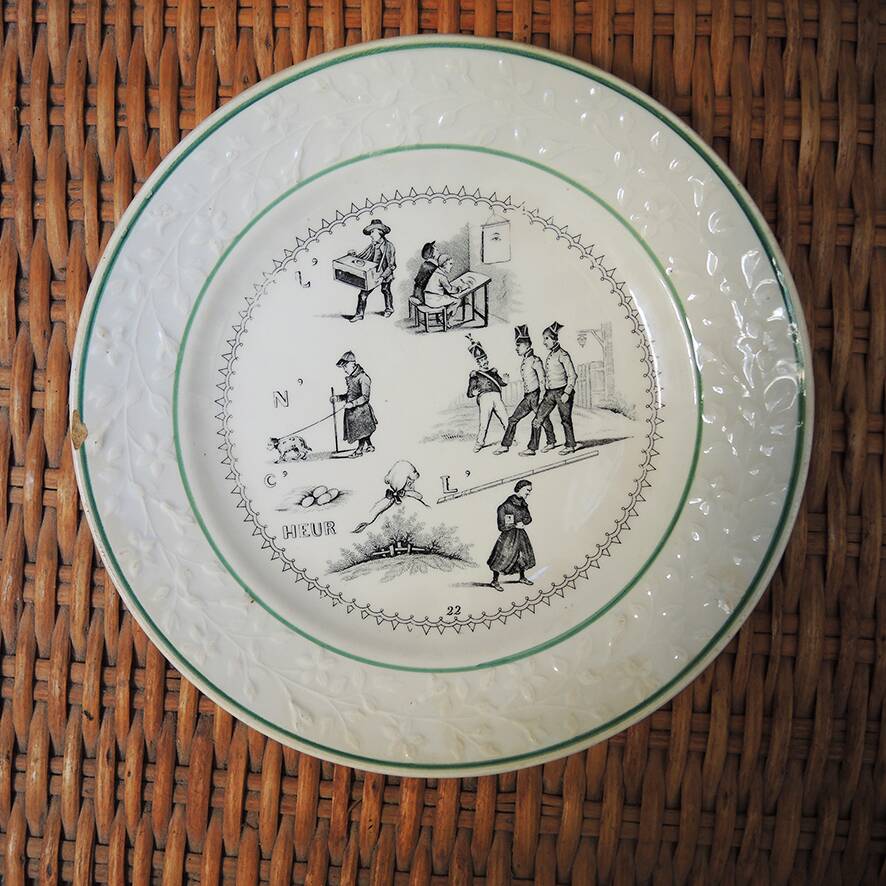 5 old ceramic speakers HB Choisy