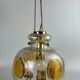 1960's 1970's brutalist ceiling lamp pendant lamp brass & murano glass
