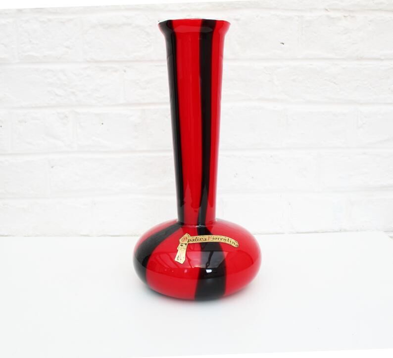 Opalina fiorentina glass vase