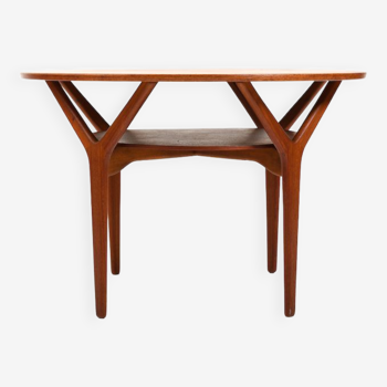 Arne Vodder Round Teak Sofa Table 1960s