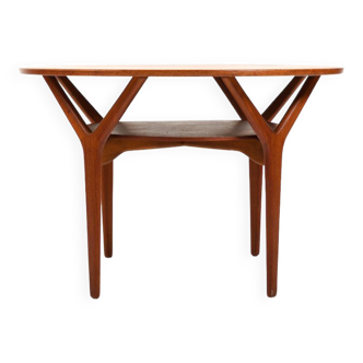 Arne Vodder Round Teak Sofa Table 1960s