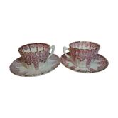Tête à tête in luneville pink porcelain