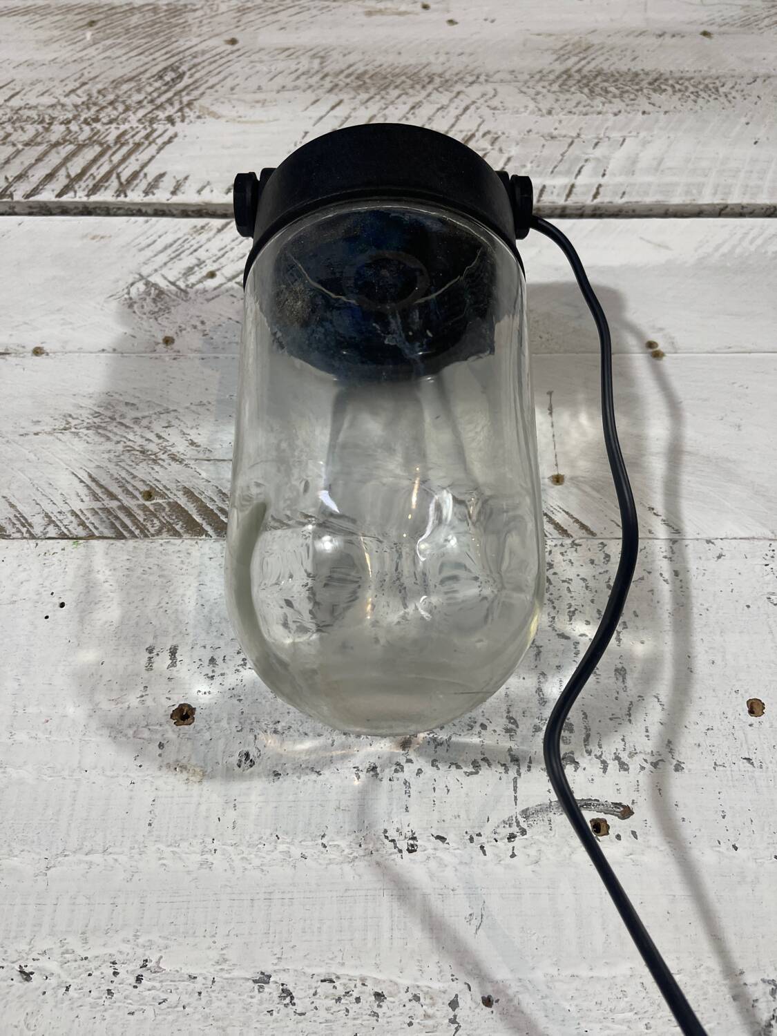 Glass and Bakelite wall light