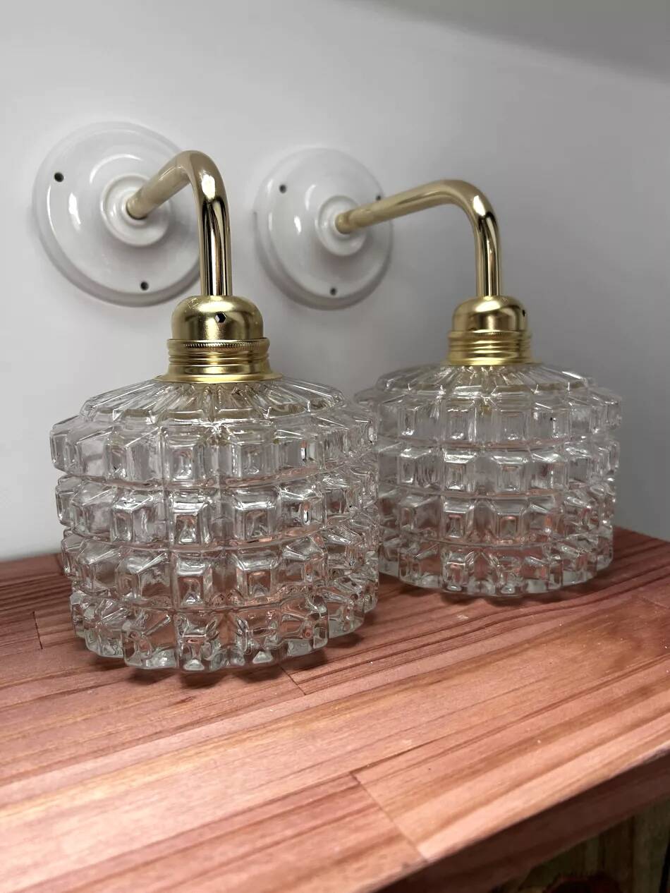 Scandinavian glass wall lights