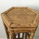 Old bamboo side table
